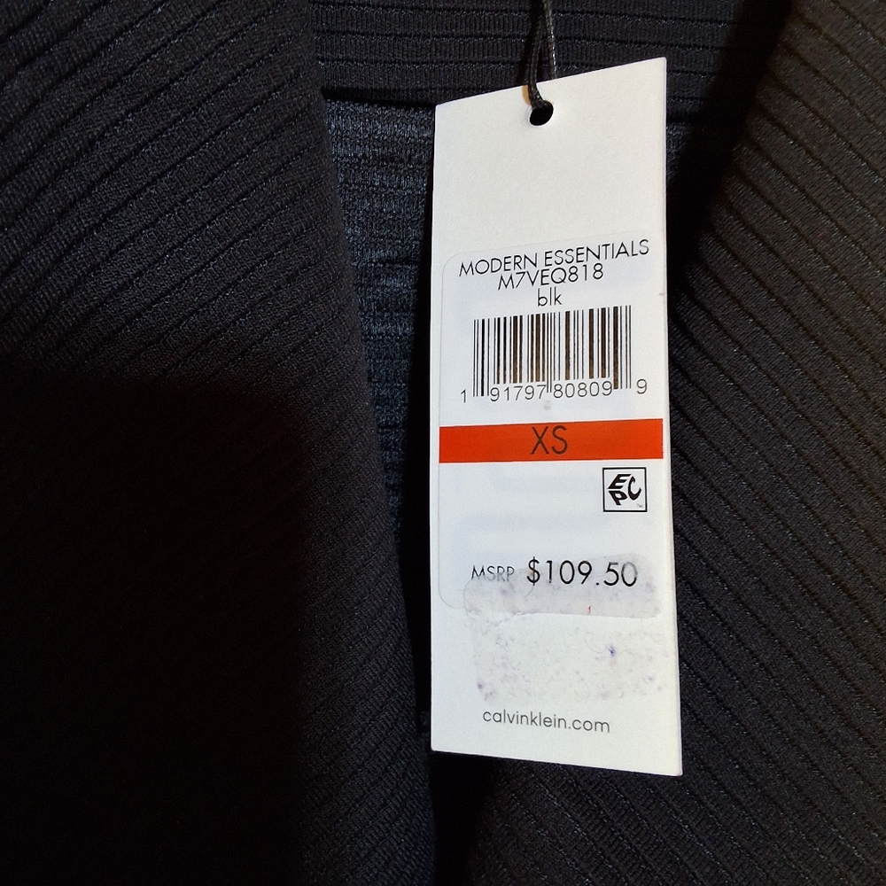NWT CALVIN KLEIN TEXTURED FLY A WAY JACKET ZIP POCKETS - Picture 5 of 9